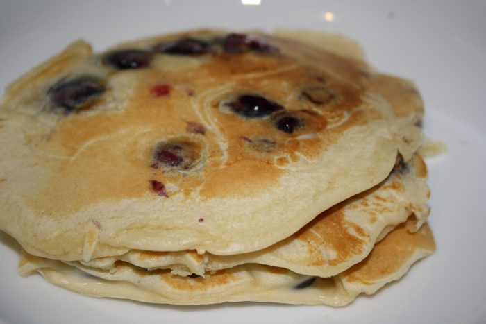 powder Blueberry pancakes american Style American without  Pancakes baking to how make