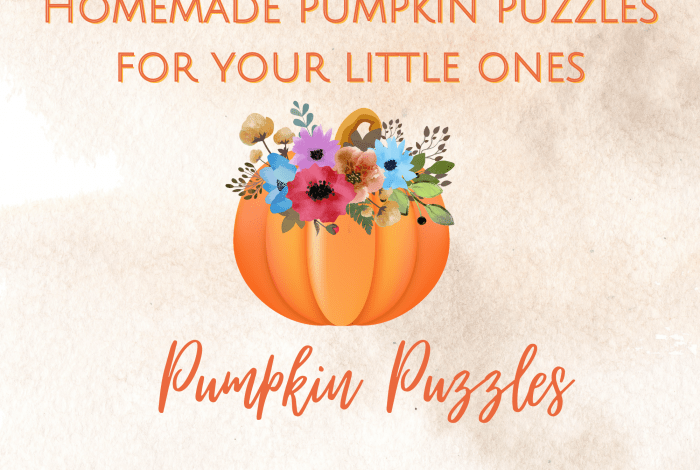 Homemade pumpkin puzzles