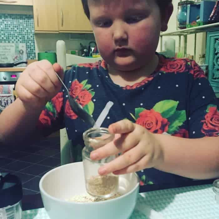 Making reindeer food ready for Christmas Eve....