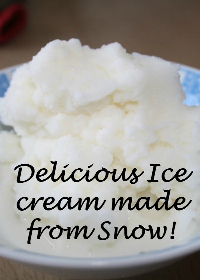 Delicious Ice cream made from Snow!