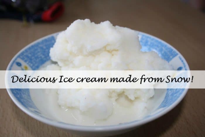 Delicious Ice Cream made from snow