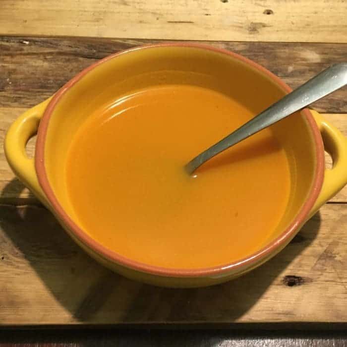 Homemade Spicy Butternut Squash and Sweet Potato soup