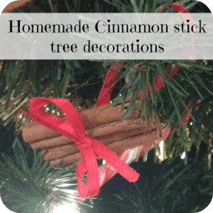 homemade cinnamon stick tree decorations