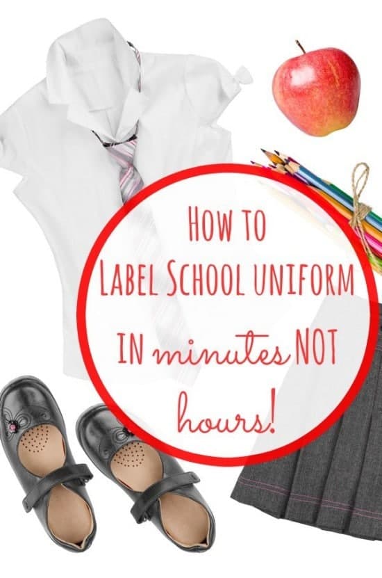 How to label school uniform in minutes NOT hours.  One simple trick will save you so much time that you won't believe how much time you used to spend doing this every year!