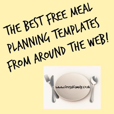 The Best Free meal planning templates from around the internet