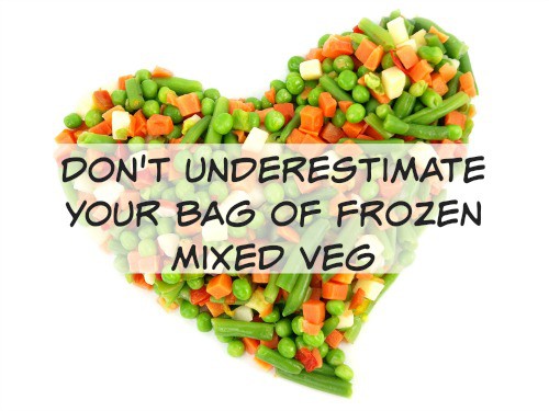 Don't underestimate your bag of frozen mixed veg