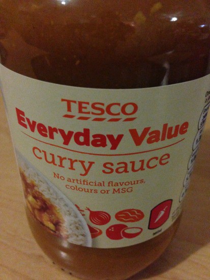 Tesco value curry sauce