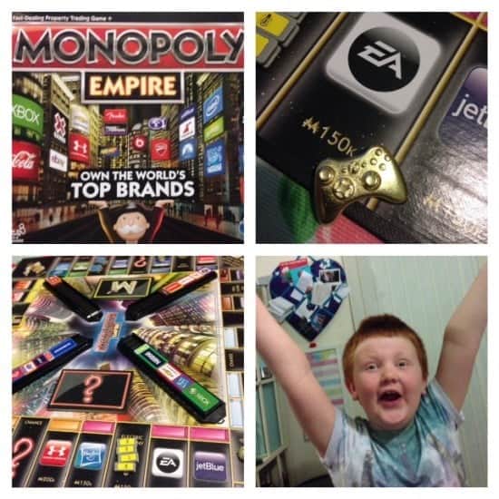 We love Monopoly empire because it's a quicker version of the old version that I loved when I was younger.  It was always my favourite game but it's too slow for the kids so this is our compromise.