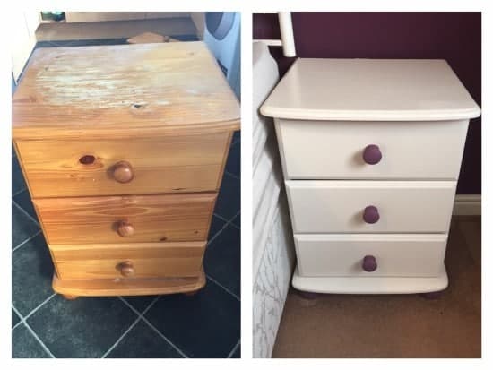 bedside cabinets upcycle