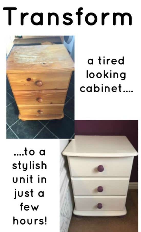 Transform a tired looking cabinet into a stylish unit in just a few hours with hardly any effort and very little money!