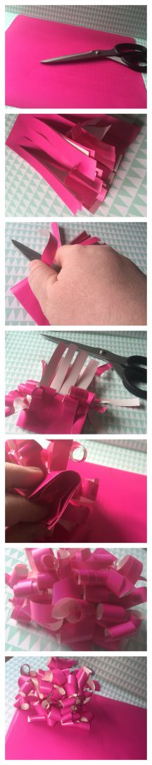 How to make a bow from leftover wrapping paper