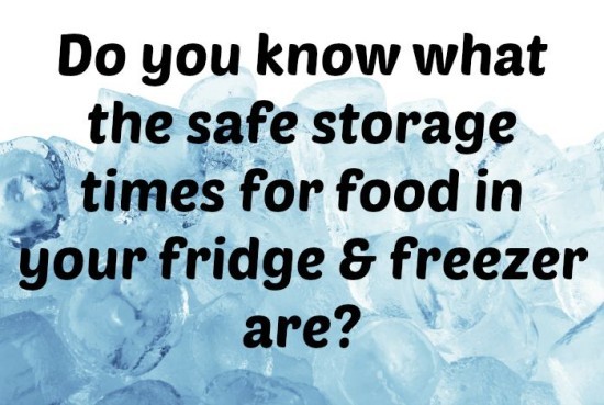 Do you know what the safe storage times for food in your fridge & freezer are