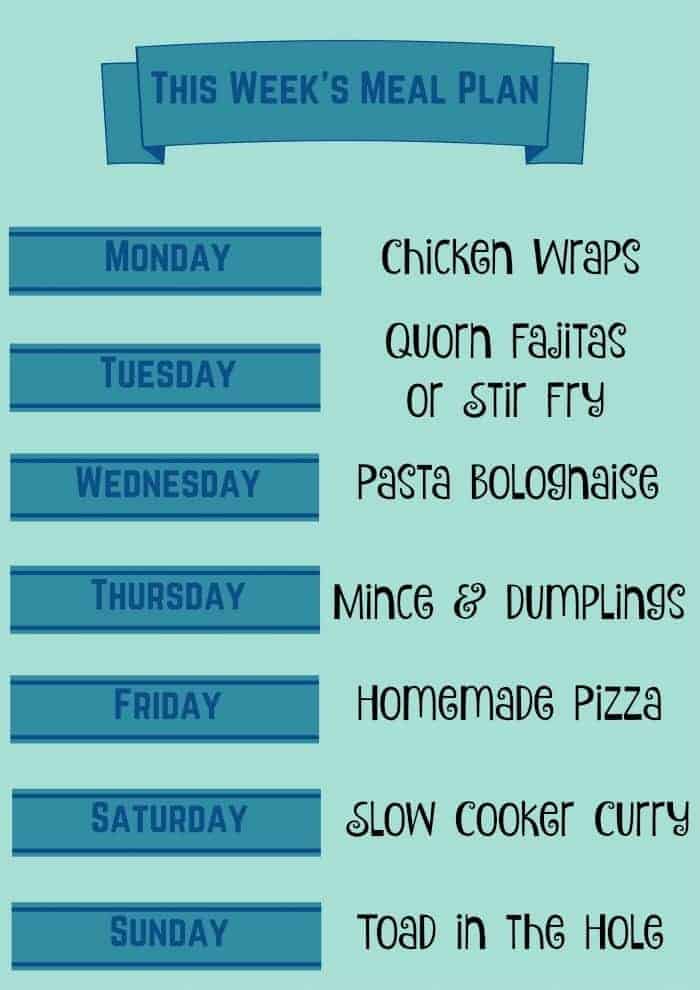 This week's meal plan