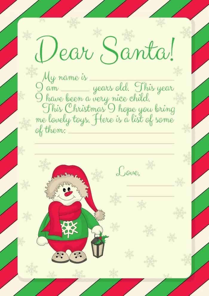 {Free Printables} Letter to Santa templates and how to get a reply from