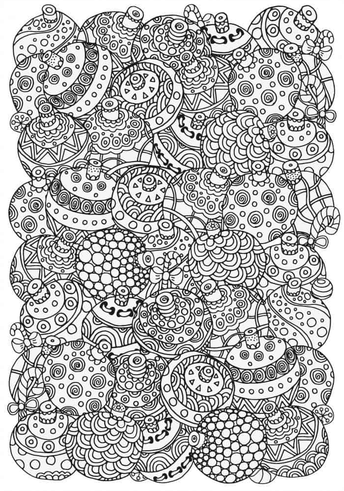 Bauble colouring page