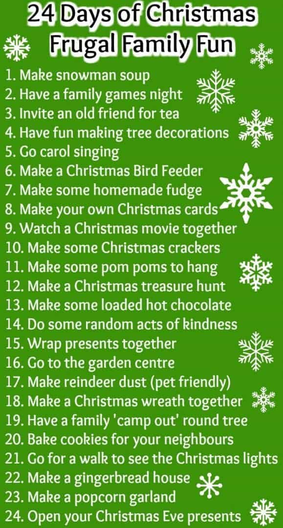 Christmas is all about spending time with your family so here's 25 things to do together!
