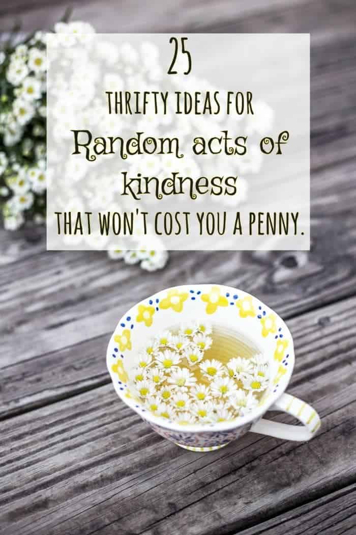 25 thrifty ideas for Random acts of kindness that won't cost you a penny.