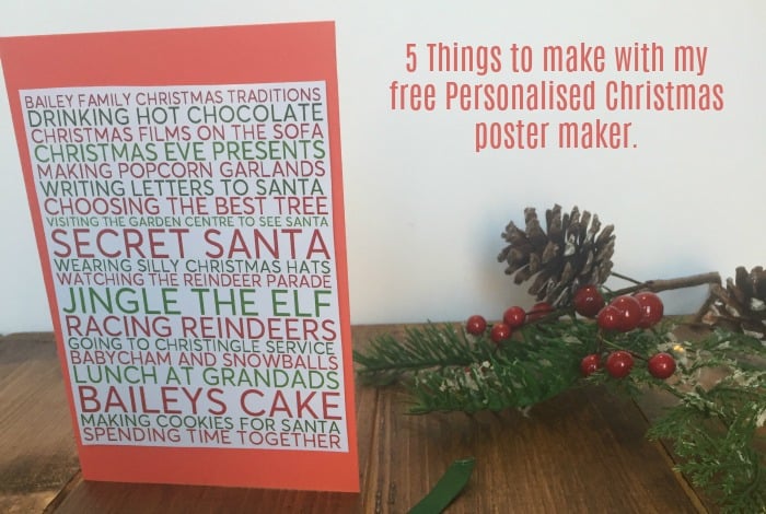 5 things to make with my free Christmas poster maker