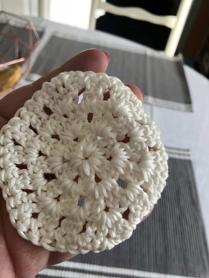 A crocheted pad