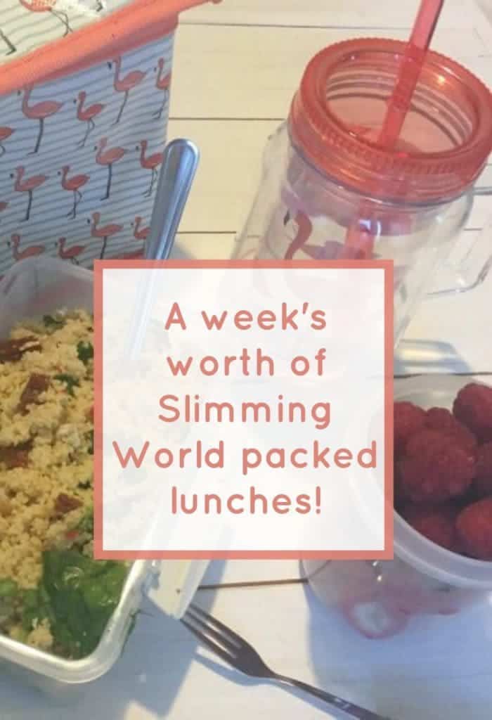 A week's worth of Slimming World packed lunches!