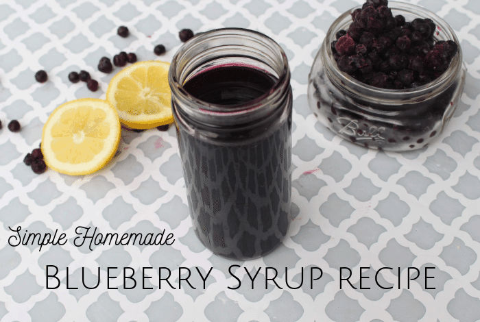 Homemade blueberry syrup