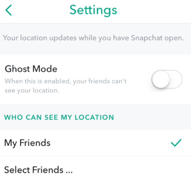 ghost mode in snapchat