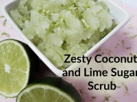 Homemade Zesty Coconut and Lime Sugar Scrub....