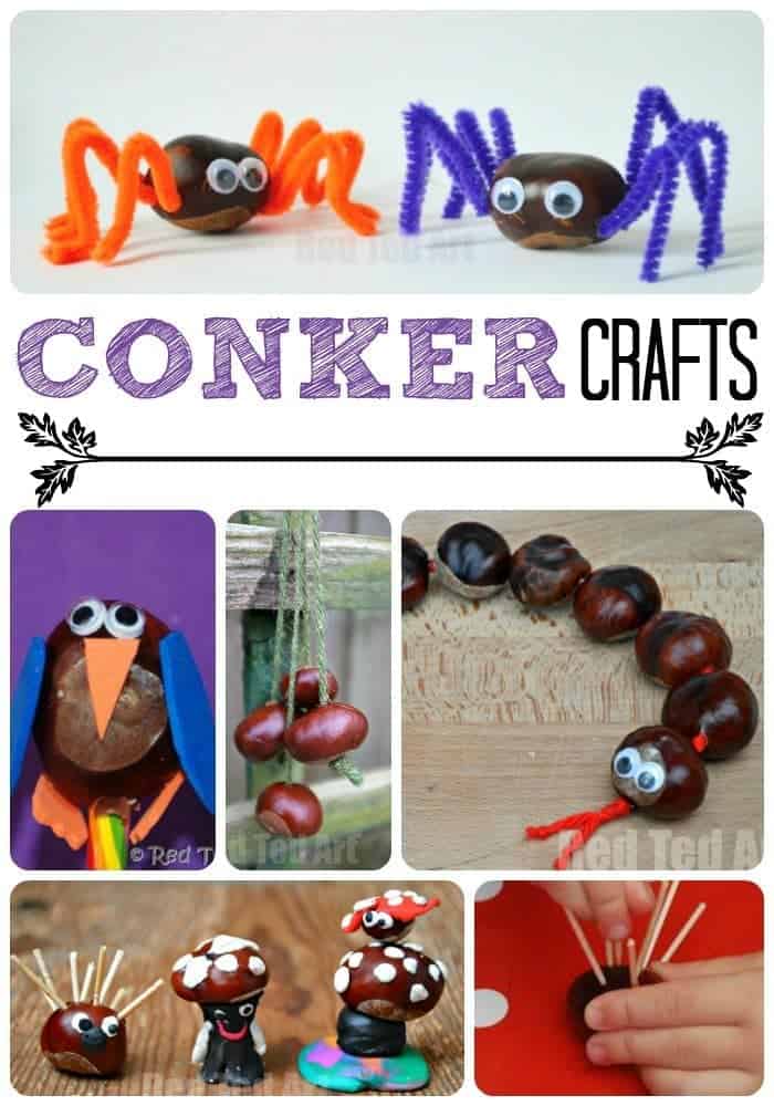 Amazing conker crafts from Red Ted Art