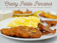 Cheesy Potato Pancakes – An amazing way to use up leftover mashed potatoes! (1)