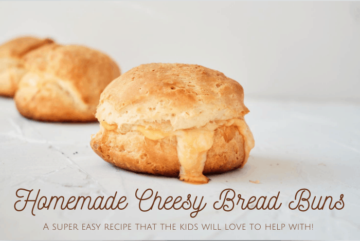 Homemade cheesy bread buns