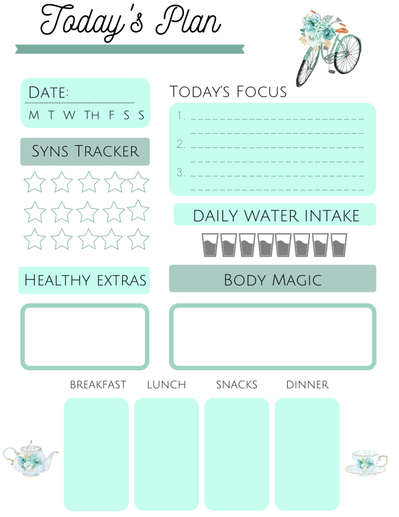 Slimming World Daily Food Diary Printable.... | The Diary of a Frugal ...