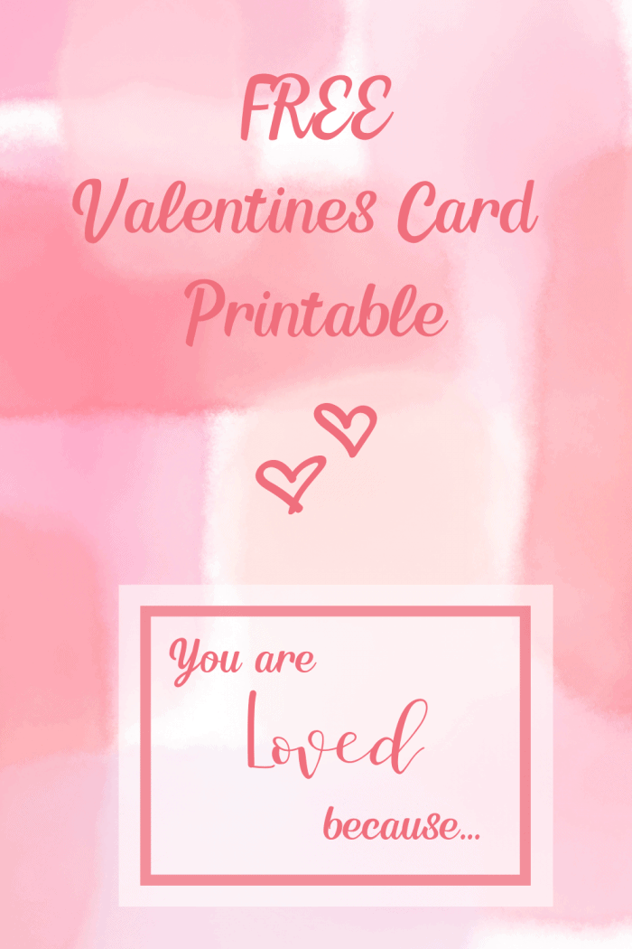 Free Printable Valentines card
