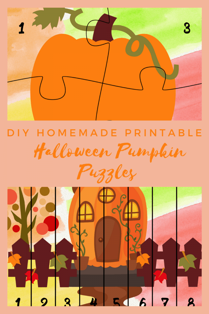 Homemade Halloween Puzzles for your little ones... The Diary of a