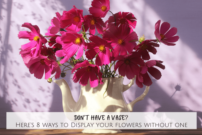 Don't have a Vase? Here's 8 ways to display your flowers without a Vase....