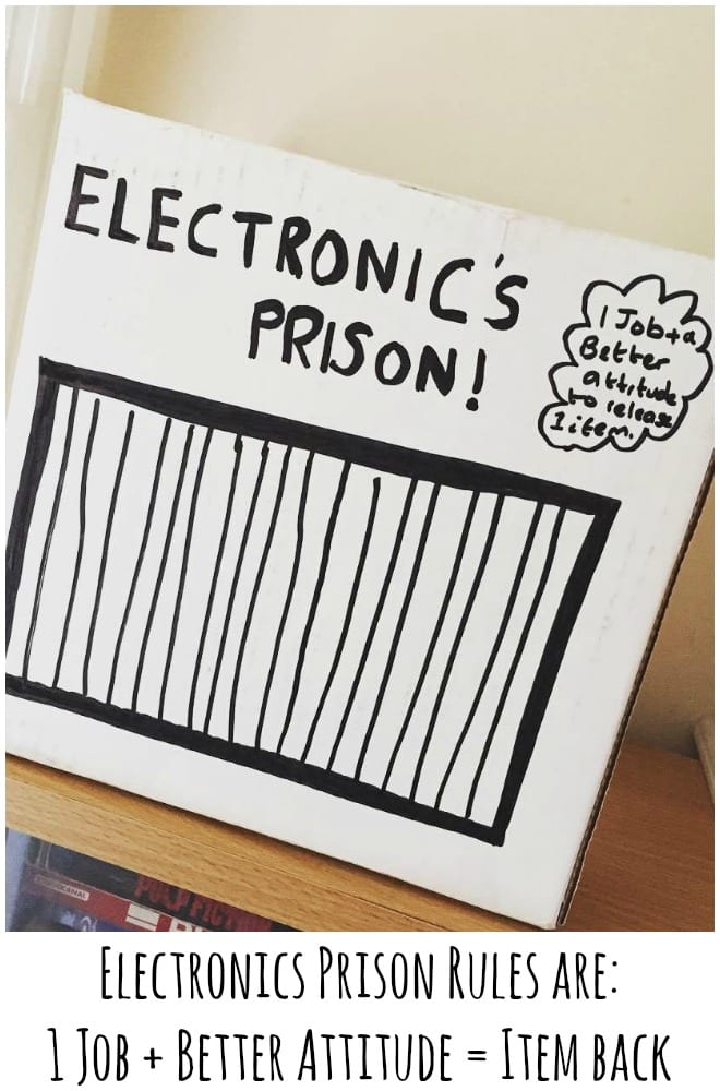 Electronics Prison Rules are 1 Job + Better Attitude = Item back