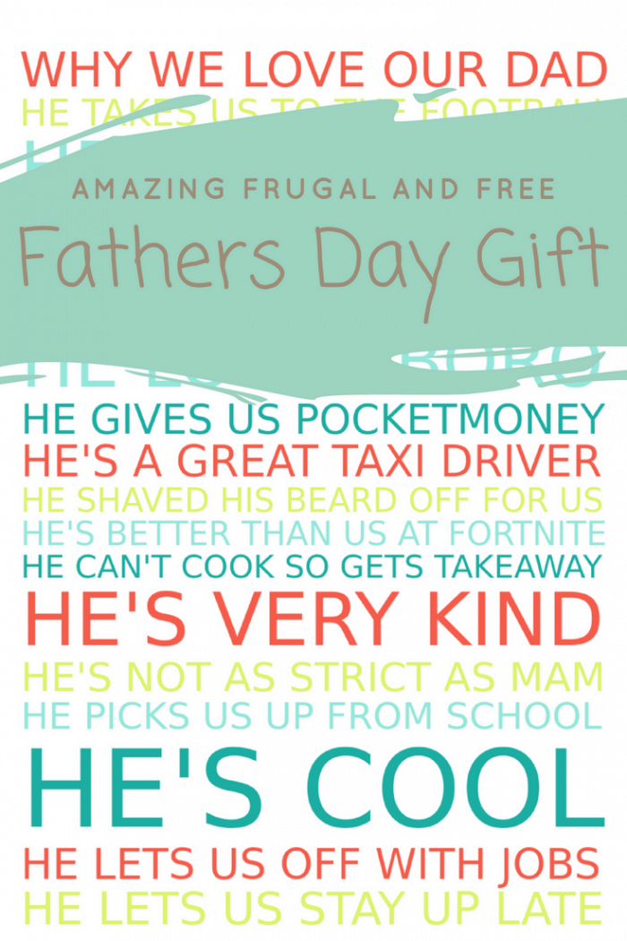 Amazing frugal and free fathers day gift. #freeprintable #fathersday