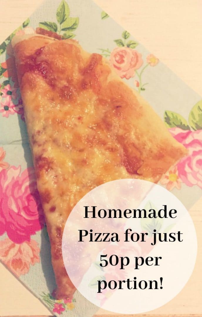 Feed your family on a budget with this homemade Pizza for just 50p per portion!