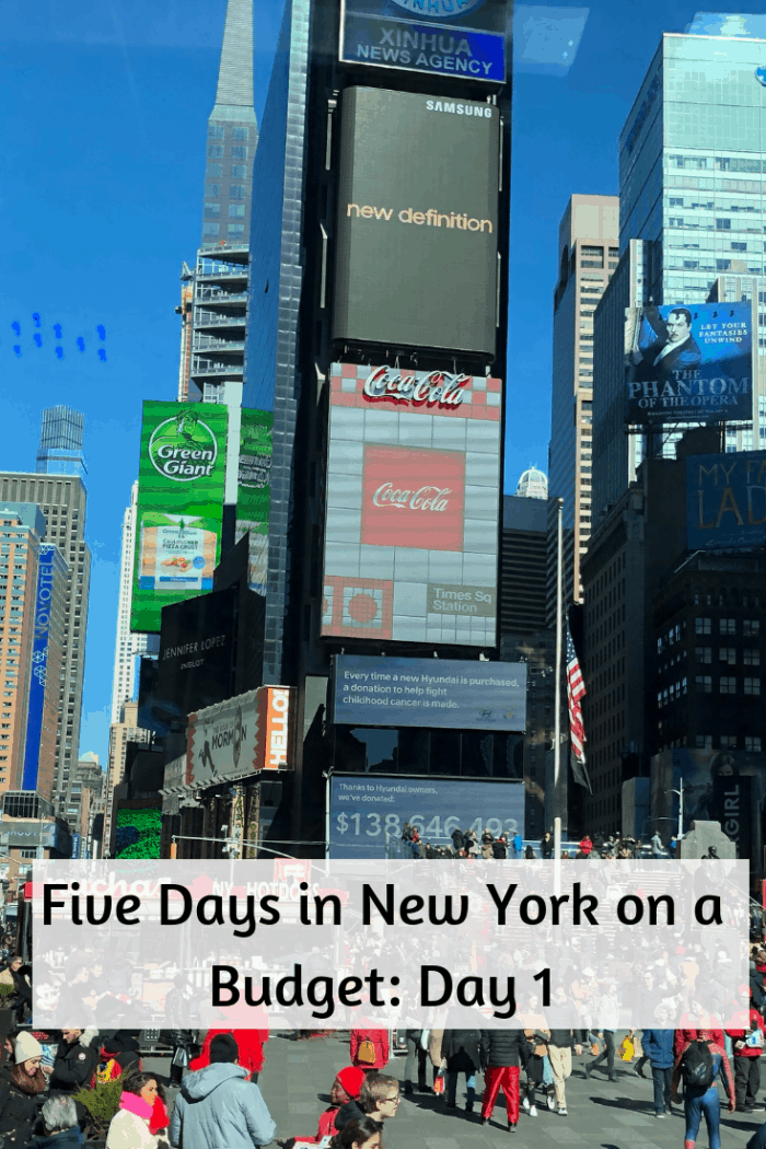 Five Days in New York on a Budget: Day 1