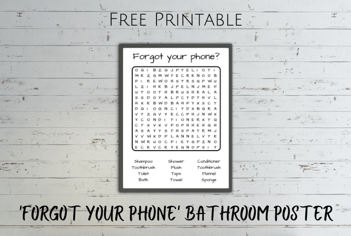 Forgot your phone bathroom poster