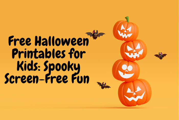 Halloween no-tech fun for kids {Free printables}.... Free Halloween Printables for Kids Spooky Screen-Free Fun