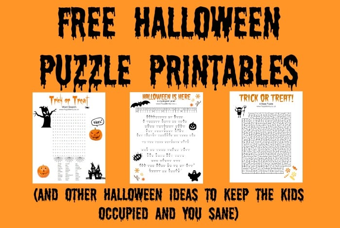 Free Halloween Puzzle Printables (And other Halloween ideas to keep the kids occupied and you sane)