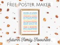 Make a Free Personalised Autumn Family Favourites Poster....