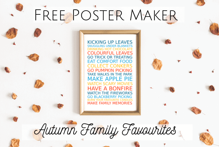 Free Poster Maker - Autumn Family Favourites