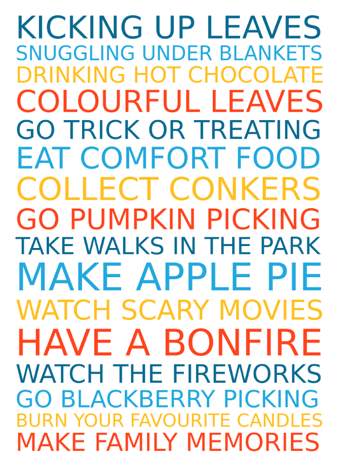 Free personalised Autumn Family Traditions poster