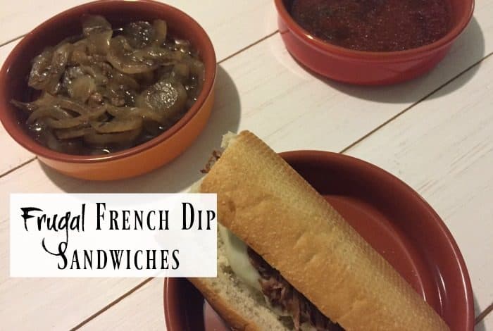 Frugal French Dip Sandwiches