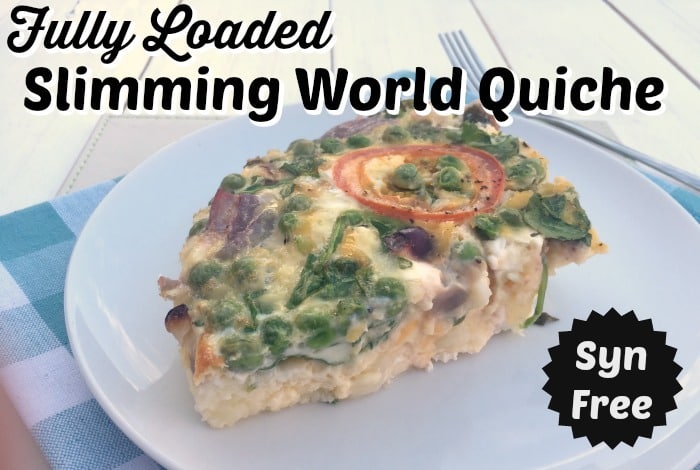 Fully loaded Slimming World Quiche