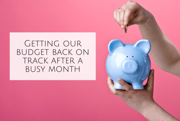 Getting our budget back on track after a busy month.... Getting our budget back on track after a busy month