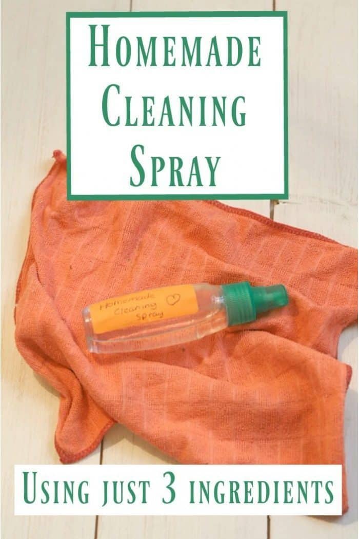 Homemade cleaning spray using just three ingredients. SImple, effective and cheap!