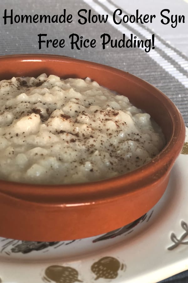 Homemade Slow cooker Syn Free Rice Pudding. Perfect for Slimming World! #healthy #synfree #slimmingworld #comfortfood #yummy
