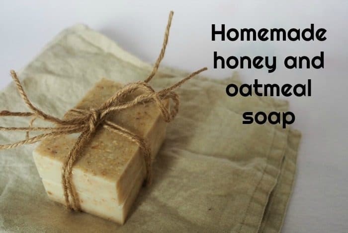 Homemade honey and oatmeal soap